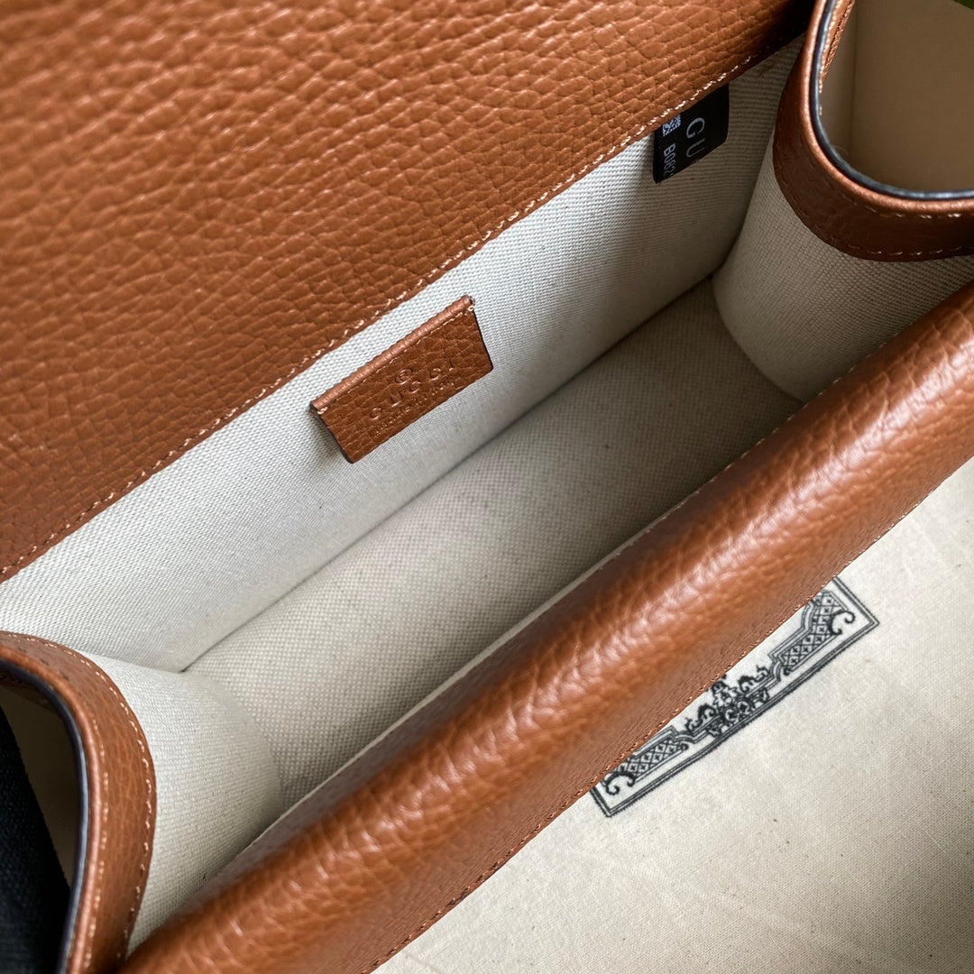 gg Dionysus Mini Bag Dark Blue And Ivory Eco Washed Organic gg Jacquard Denim Brown For Women 7.5in/19cm gg 421970 2KQFN 4483