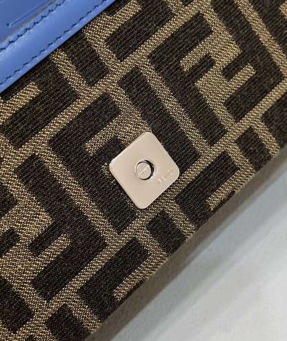 FI Mon Baguette Soft Trunk Brown and Blue Bag For Woman 21.5cm/8.5in