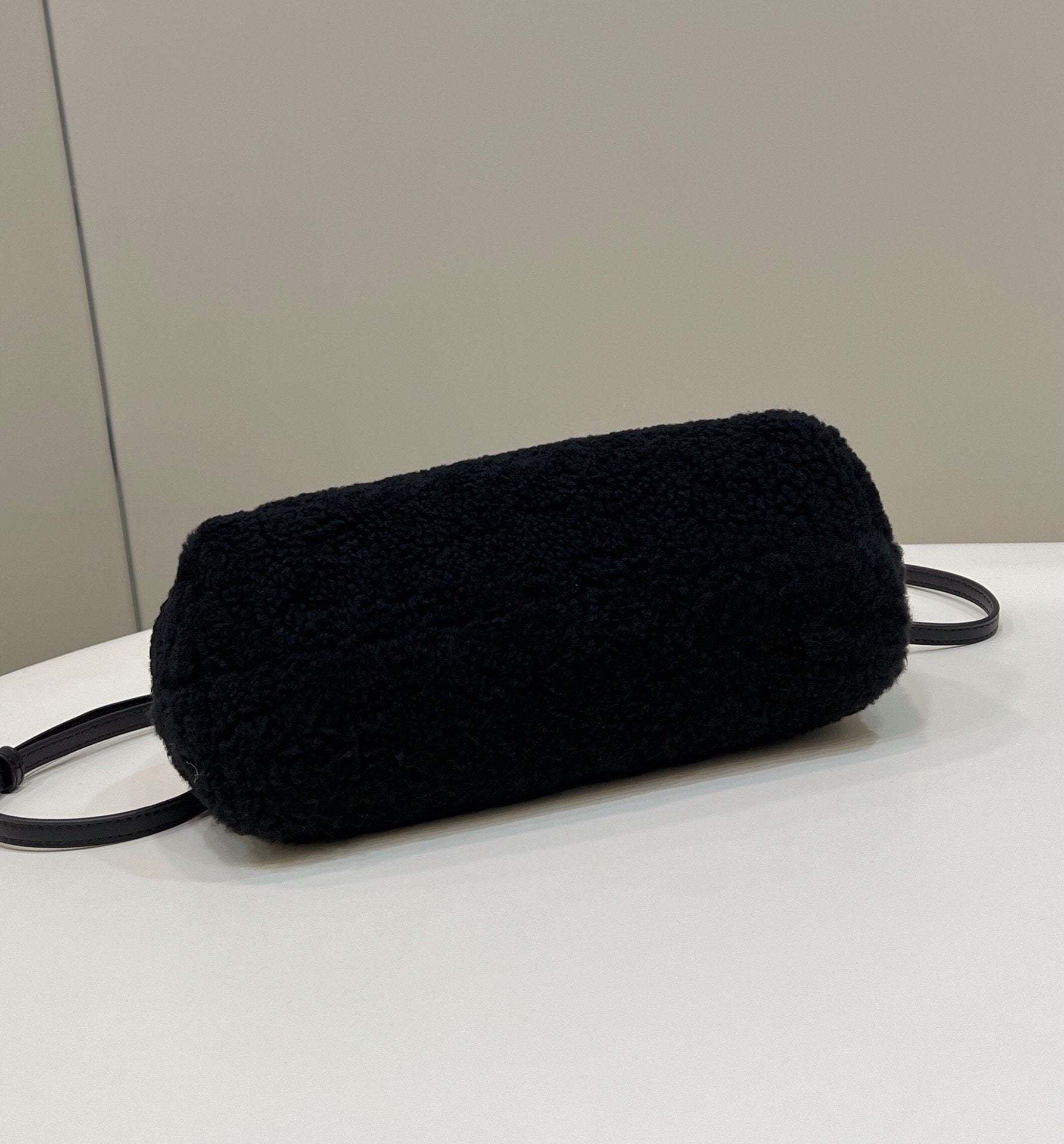 FI First Small Black Mink Bag For Woman 26cm/10in