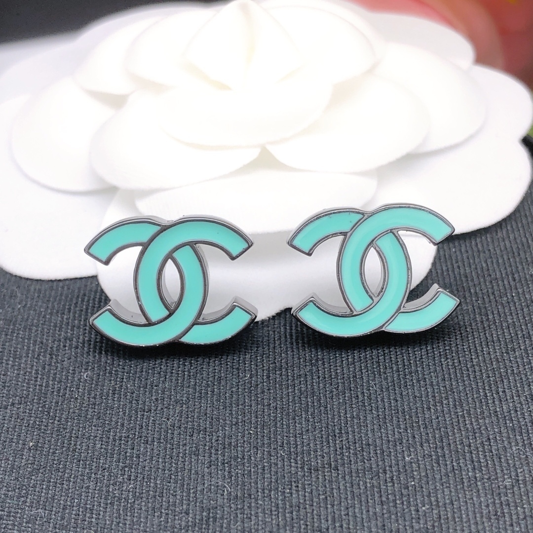 CC CC EARRINGS BLUE
