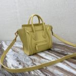 CE NANO LUGGAGE BAG IN DRUMMED CALFSKIN 20 CM YELLOW