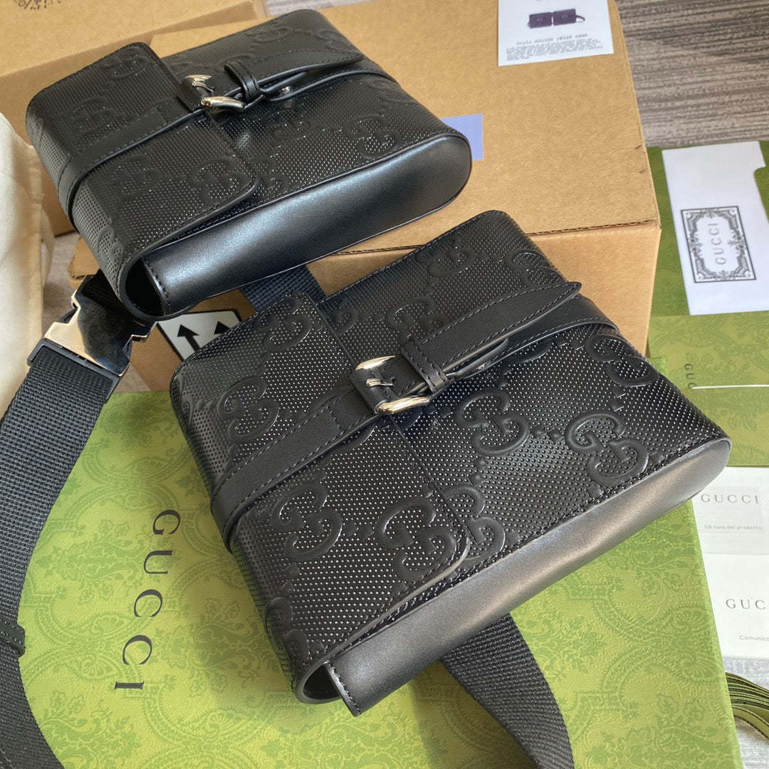 gg Signature Belt Bag Black gg Embossed For Women 12in/31cm gg