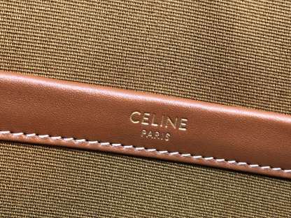 CE MINI HORIZONTAL CABAS IN TRIOMPHE CANVAS AND CALFSKIN TAN 199742BZJ04LU