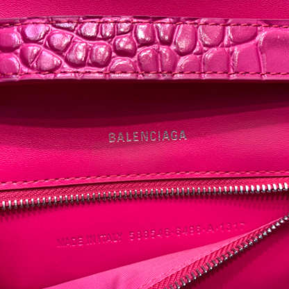 Balen Hourglass Handbag In Dark Pink, For Women,  Bags 9.8in/25cm