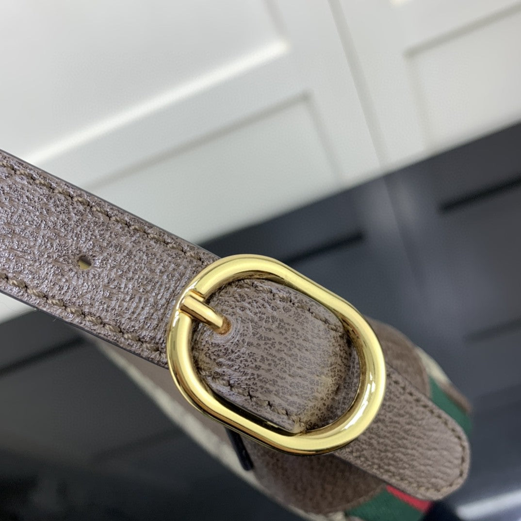 gg Ophidia gg Mini Bag Beige And Dusty Grey gg Supreme Canvas For Women 8in/20cm gg