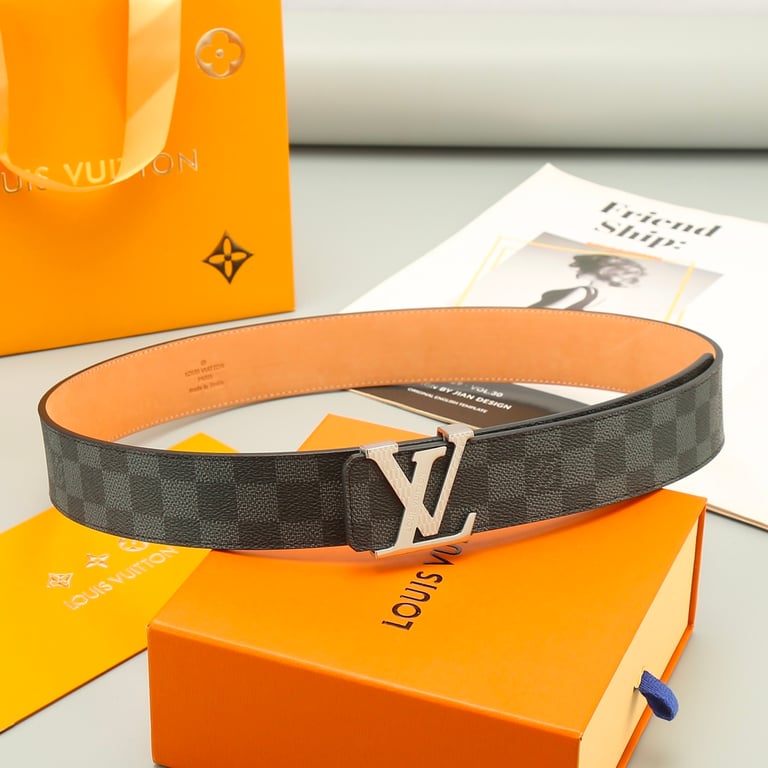 LUV INITIALS 40MM REVERSIBLE BELT SILUVER BUCKLE