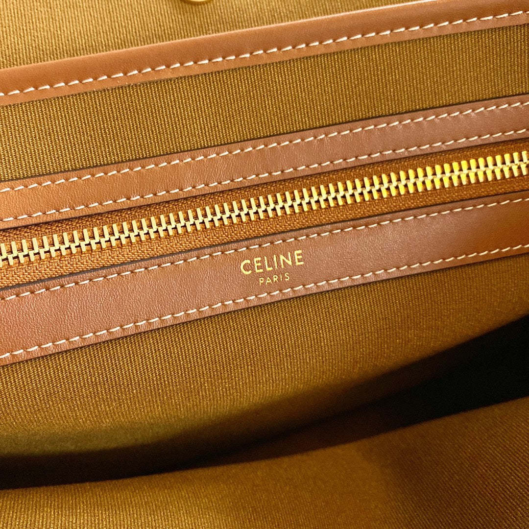 CE Horizontal Cabas In Triomphe Canvas Tan For Women 17in/43cm 197912BZJ.04LU