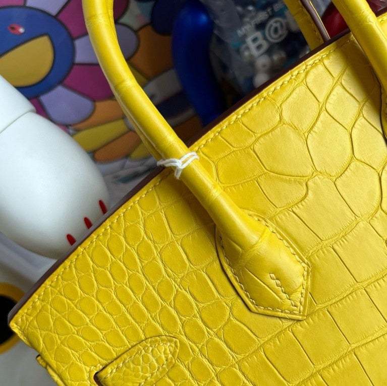 HM BIRKIN ALLIGATOR MATTE M9 MARIGOLD YELLOW GOLD HARDWARE 25CM