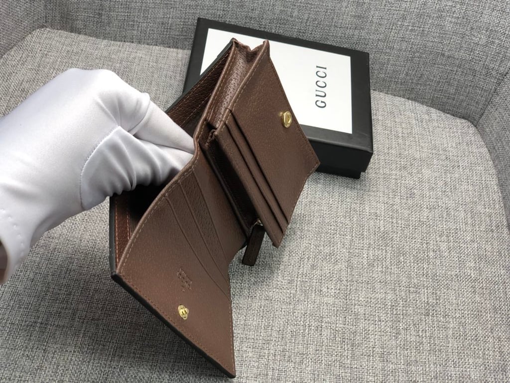 GG OPHIDIA GG CARD CASE WALLET 11CM 523155 96IWG 8745