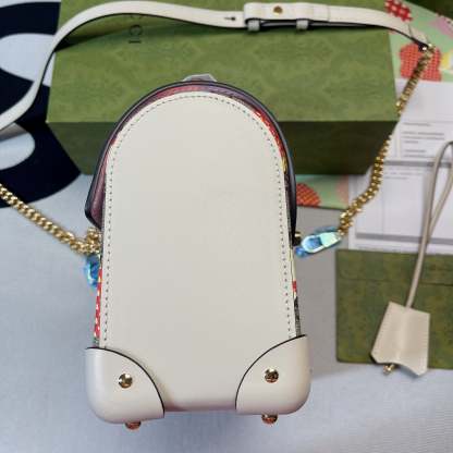 gg Padlock gg Small amboo Strawberry Shoulder Bag Beige For Women, Women’s Bags 9.5in/24cm gg