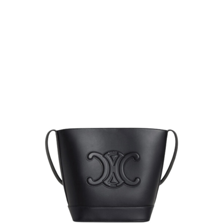 CE BLACK CUIR TRIOMPHE IN SMOOTH CALFSKIN BAG BUCKET