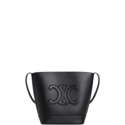 CE BLACK CUIR TRIOMPHE IN SMOOTH CALFSKIN BAG BUCKET