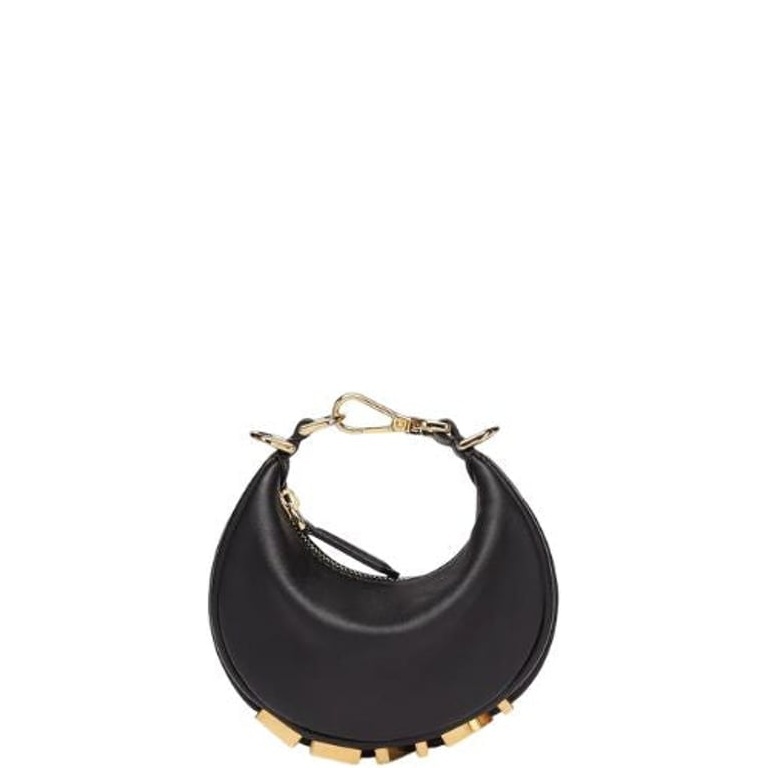 FD NANO GRAPHY BLACK LEATHER CHARM 19CM