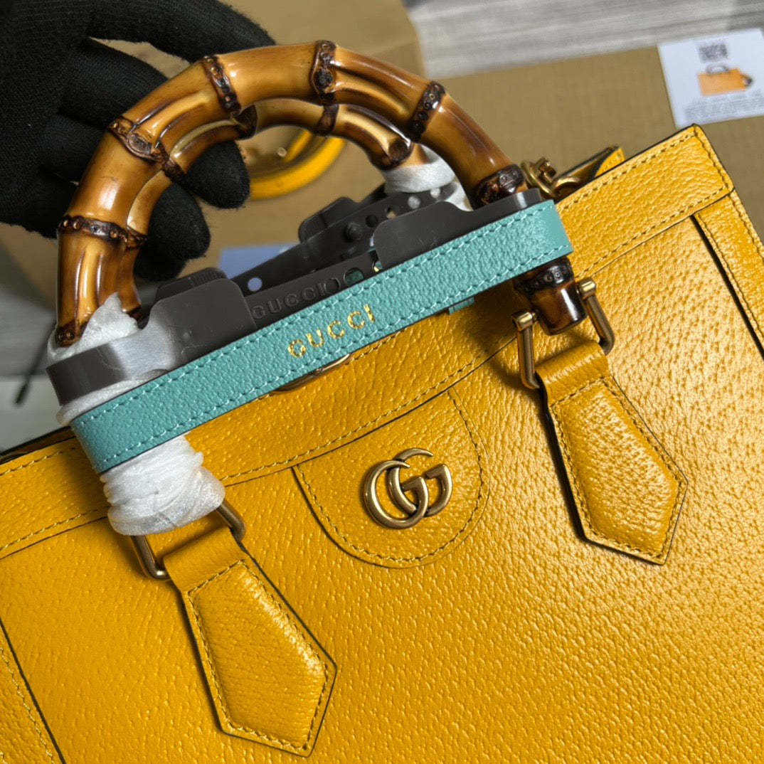gg Diana Small Tote Bag Yellow For Women, Women’s Bags 11in/27cm gg ‎