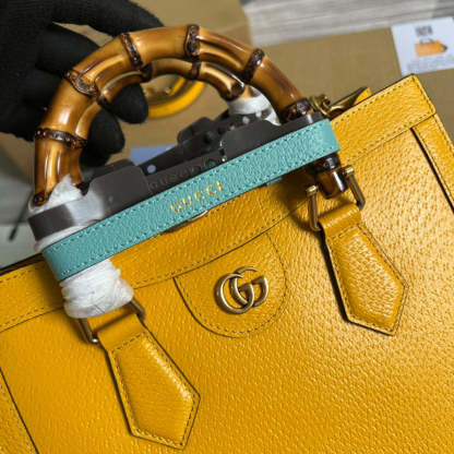 gg Diana Small Tote Bag Yellow For Women, Women’s Bags 11in/27cm gg ‎