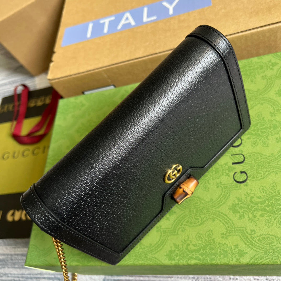 gg Diana Mini Bag With Bamboo Black For Women, Women’s Bags 7.5in/19cm gg 696817 DJ20T 1000