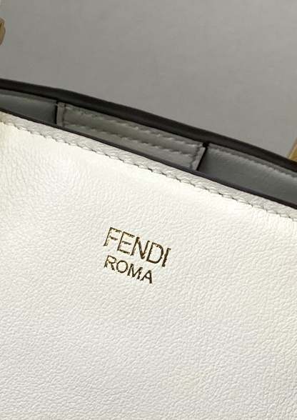 FI Small FF Tote Shoulder White Bag For Woman 30cm/12in