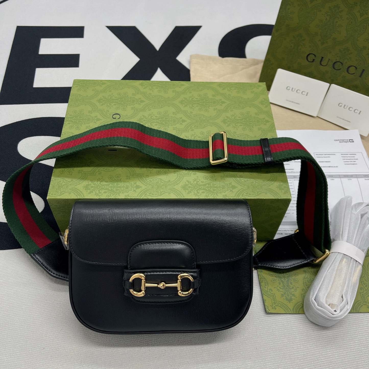gg Horsebit 1955 Mini Bag Black For Women, Women&#8217;s Bags 8in/21cm gg 658574 18YSG 1060