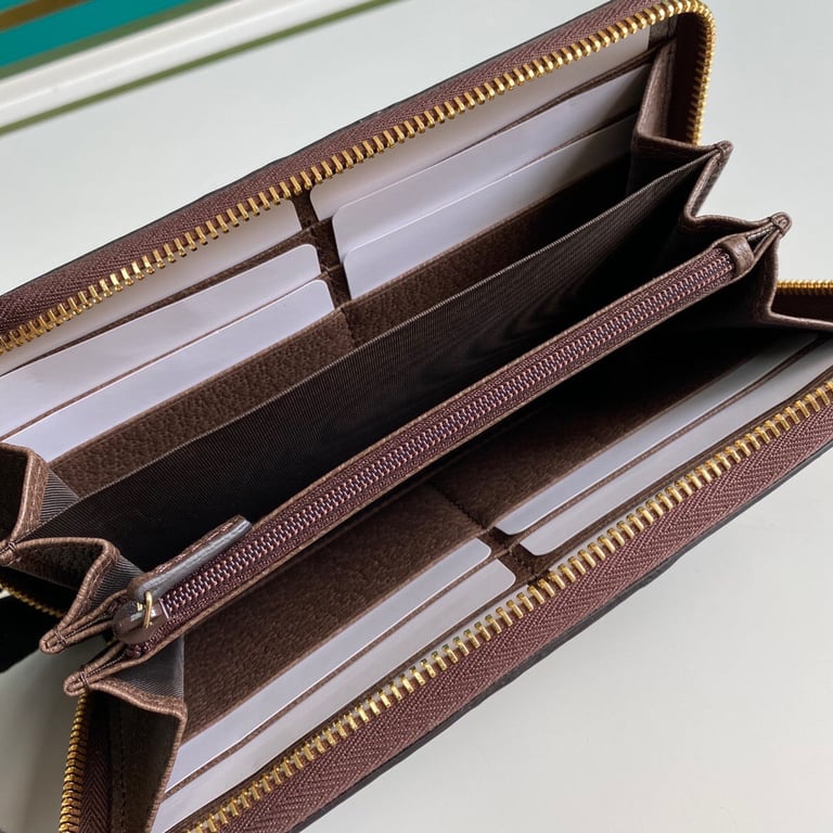 GG OPHIDIA ZIP AROUND WALLET 19.5CM BROWN 523154 96IWG 8745