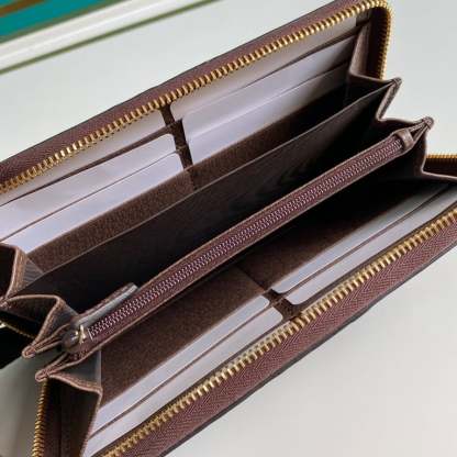 GG OPHIDIA ZIP AROUND WALLET 19.5CM BROWN 523154 96IWG 8745