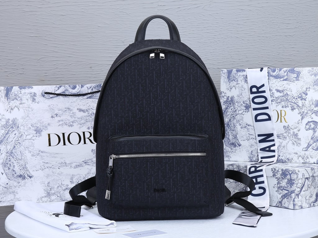 DIR BLACK 40CM RIDER OBLIQUE JACQUARD BACKPACK
