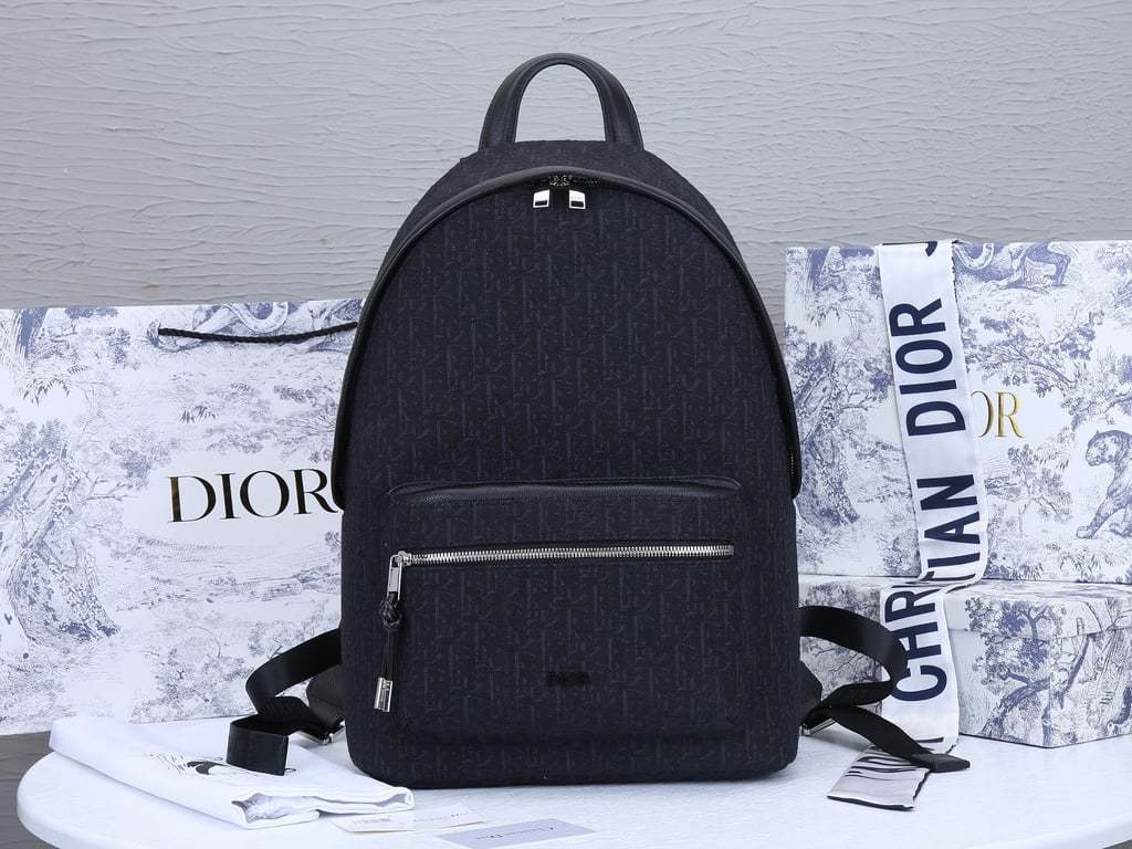 DIR BLACK 40CM RIDER OBLIQUE JACQUARD BACKPACK