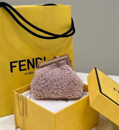 FI First Mini Pink Mink Bag For Woman 11.5cm/4in