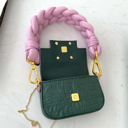 FI Nano Baguette Maxi Handle Pink and Green Bag For Woman 6.5cm/2.5in
