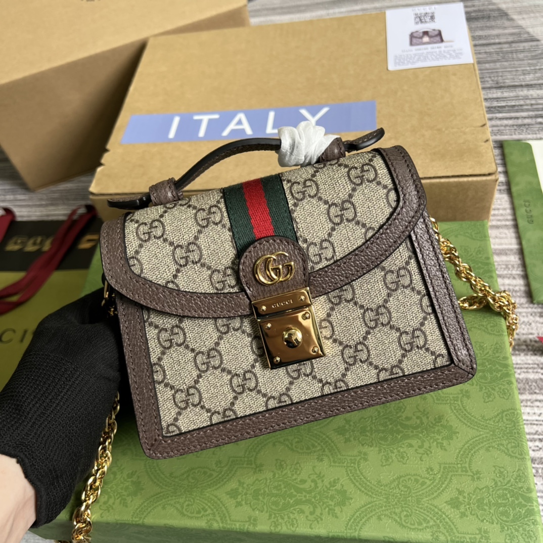 GG OPHIDIA GG MINI SHOULDER BAG 17CM 696180 96IWG 8745