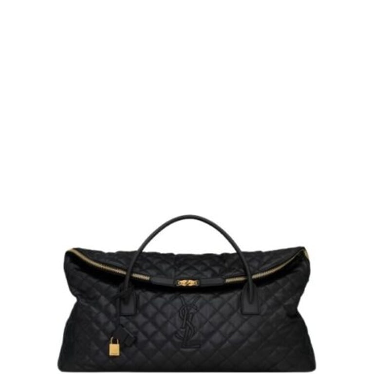 SAINT LAURENT GIANT TRAVEL BAG IN QUILTED LEATHER BLACK 55CM