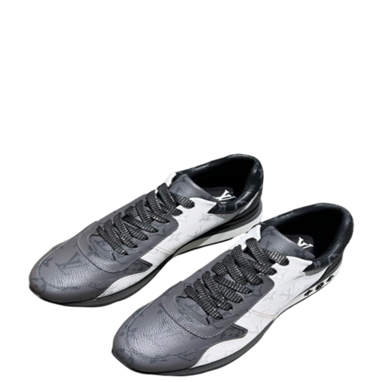 LUV RUN AWAY SNEAKER MONOGRAM CANVAS BLACK/WHITE/GREY