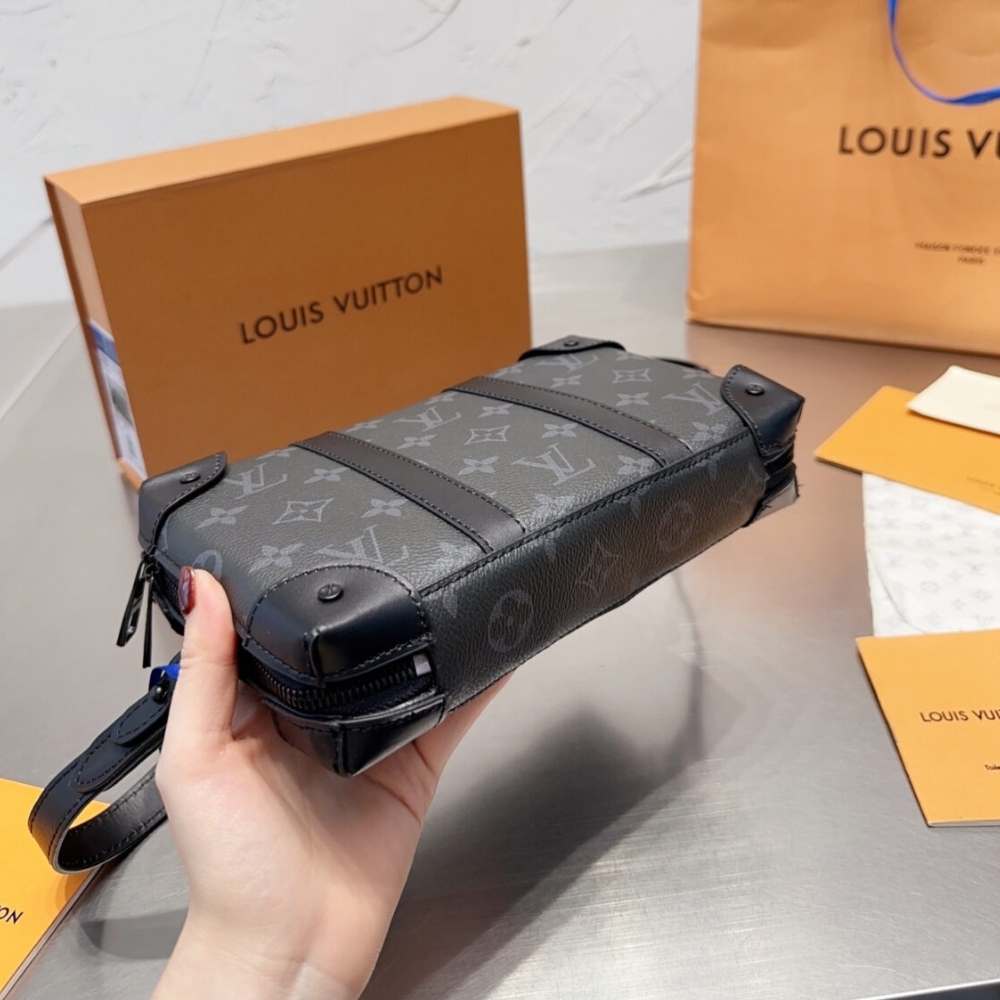 LV SOFT TRUNK MONOGRAM ECLIPSE CANVAS BLACK 23CM M69838