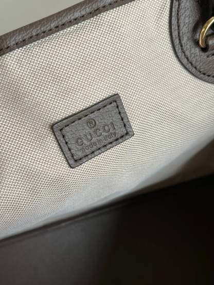 GG OPHIDIA MEDIUM GG CANVAS TOTE BAG BROWN 40CM 739730