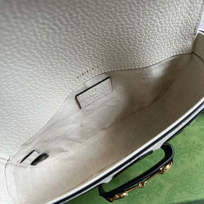 gg x Adidas Horsebit 1955 Mini Bag White For Women, Women&#8217;s Bags 8.1in/21cm gg 658574 U3ZDG 8727