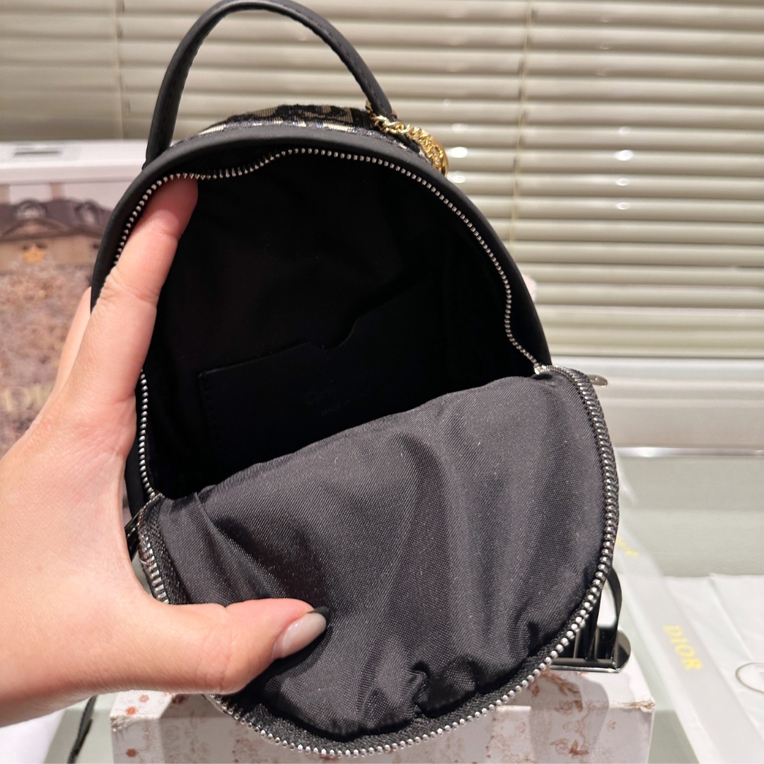 DOR KID'S MINI RIDER BACKPACK OBLIQUE JACQUARD BEIGE AND BLUE 15CM M1524PTZL M928