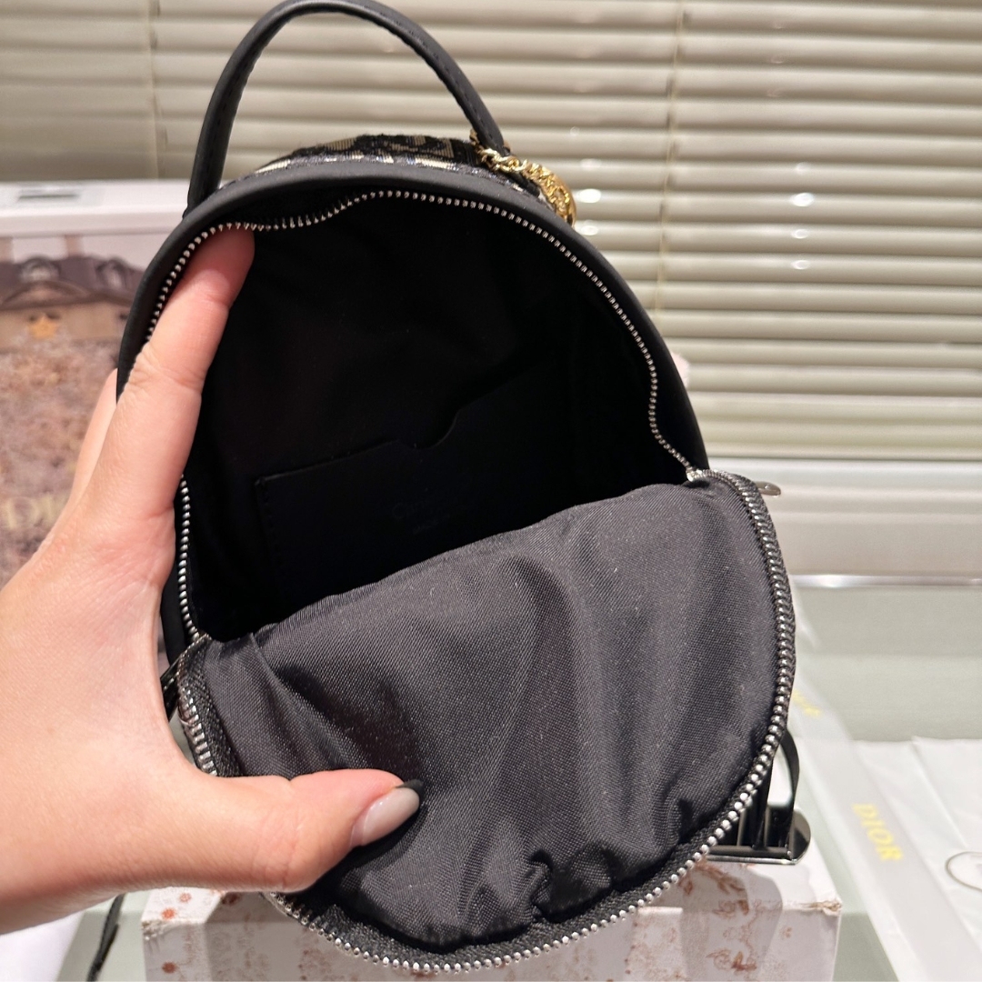 DOR KID'S MINI RIDER BACKPACK OBLIQUE JACQUARD BEIGE AND BLUE 15CM M1524PTZL M928