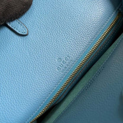 gg Small tote With gg Logo Blue For Women 12.4in/31.5cm gg 674822 0E8IG 4432