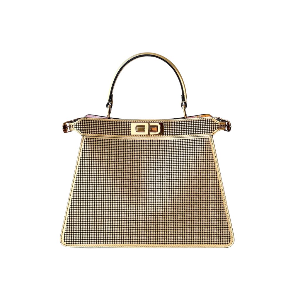 FD PEEKABOO ISEEU MEDIUM FENDACE BAG GOLD 24CM