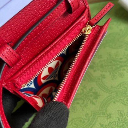 gg x Adidas Card Case With Horsebit Red For Women, Women’s Bags 4.2in/11cm gg‎