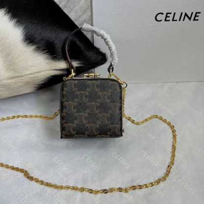 CE MINI VANITY CASE IN TRIOMPHE CANVAS AND CALFSKIN TAN 10J762CZ104LU