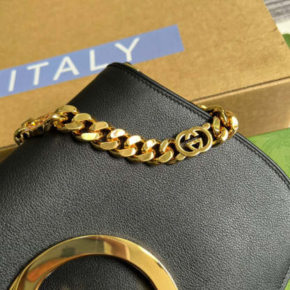 gg Blondie Shoulder Bag Black For Women, Women&#8217;s Bags 11in/28cm gg‎ 699268 UXX0G 1000
