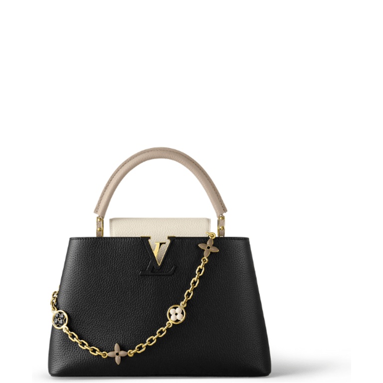 LUV CAPUCINES TAURILLON COWHIDE BLACK AND GREY 27CM M20708