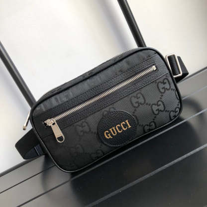 gg Off The Grid Belt Bag Black gg ECONYL® For Men  9.5in/24cm gg 631341 H9HBN 1000
