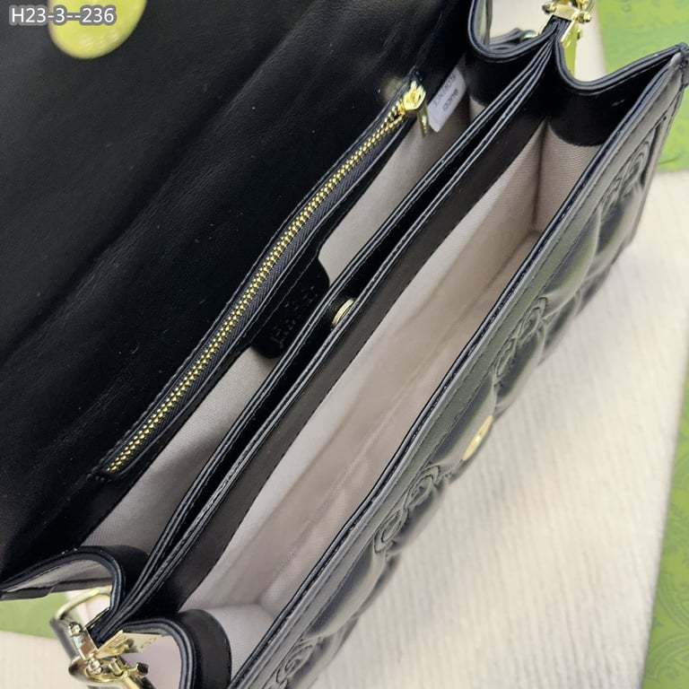 GG MATELASSE WALLET BLACK 23CM