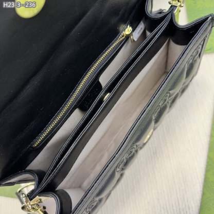 GG MATELASSE WALLET BLACK 23CM