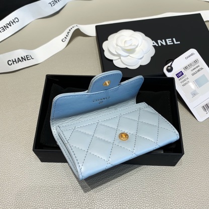 CHL 2.55 FLAP CARD HOLDER LIGHT BLUE WALLET