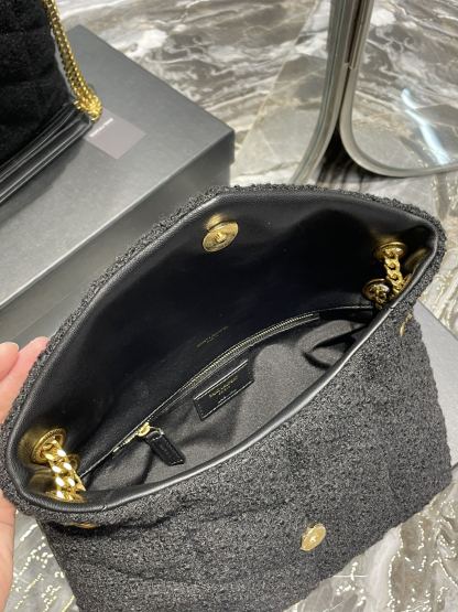 YSSL Puffer Small Chain Bag Black For Women, Women’s Bags 11.4in/29cm YSL‎