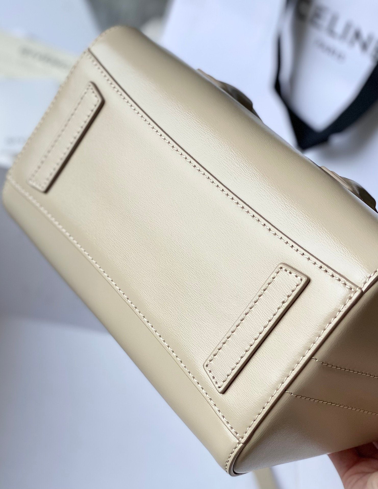 gv Mini Antigona Lock Bag Beige For Women, Handbags, Shoulder Bags 8.7in/22cm GVC