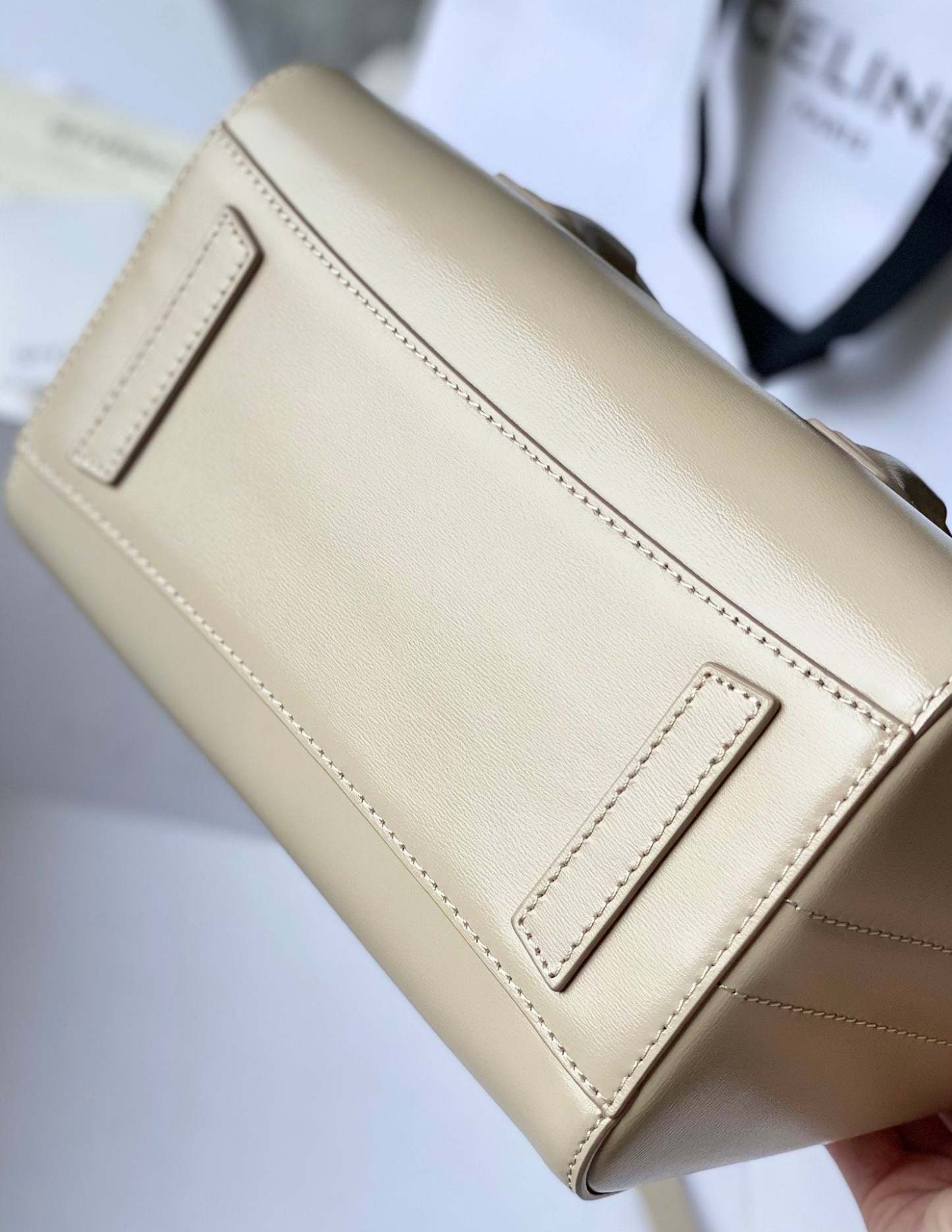 gv Mini Antigona Lock Bag Beige For Women, Handbags, Shoulder Bags 8.7in/22cm GVC