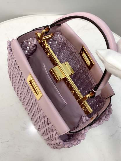 FI Peekaboo Mini Purple Braided Bag For Woman 18cm/7in